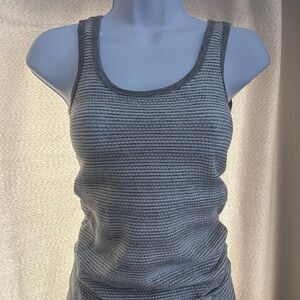 Athleta Gray Striped Tank Top